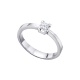 Anillo de oro blanco de 18 Kt con diamante de 0,13 ct