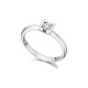 Anillo de oro blanco de 18 Kt con diamante de 0,18 ct