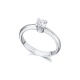 Anillo de oro blanco de 18 Kt con diamante de 0,30 ct