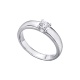 Anillo de oro blanco de 18 Kt con diamante de 0,18 ct