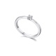 Anillo de oro blanco de 18 Kt con diamante de 0,05 ct