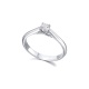Anillo de oro blanco de 18 Kt con diamante de 0,23 ct