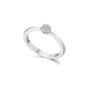 Anillo de oro blanco de 18 Kt con diamantes de 0,06 ct