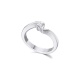 Anillo de oro blanco de 18 Kt con diamante de 0,22 ct