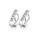 Pendientes de oro blanco de 18 Kt con diamantes de 0,76 ct