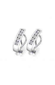 Pendientes de oro blanco de 18 Kt con diamantes de 0,76 ct