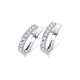 Pendientes de oro blanco de 18 Kt con diamantes de 0,36 ct