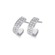 Pendientes de oro blanco de 18 Kt con diamantes de 0,50 ct