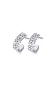 Pendientes de oro blanco de 18 Kt con diamantes de 0,50 ct