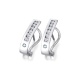 Pendientes de oro blanco de 18 Kt con diamantes de 0,41 ct