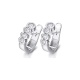 Pendientes de oro blanco de 18 Kt con diamantes de 0,63 ct