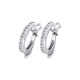 Pendientes de oro blanco de 18 Kt con diamantes de 0,15 ct