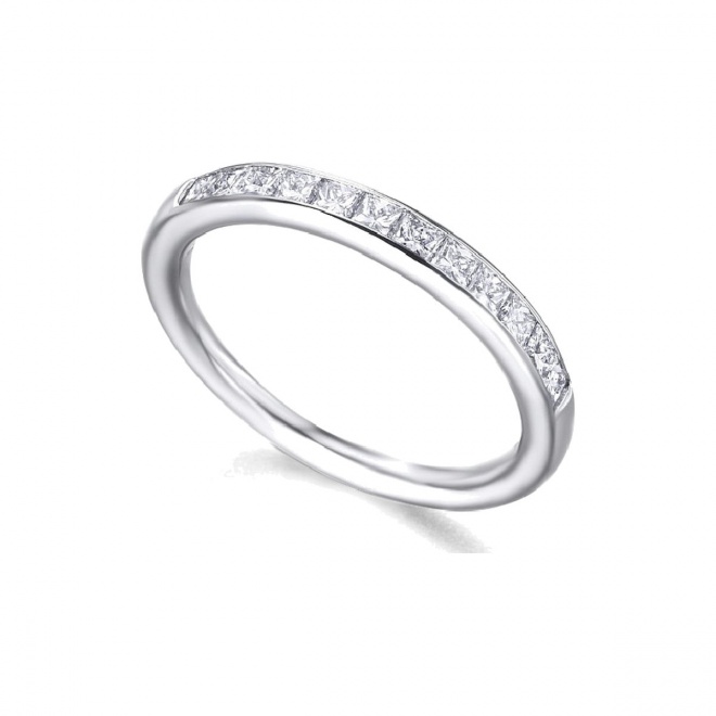 Anillo de oro blanco de 18 Kt con diamantes de 0,54 ct