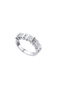 Anillo de oro blanco de 18 Kt con diamantes de 0,91 ct