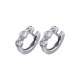 Pendientes de oro blanco de 18 Kt con diamantes de 0,31 ct