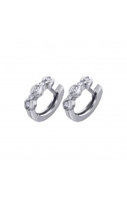 Pendientes de oro blanco de 18 Kt con diamantes de 0,31 ct
