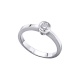 Anillo de oro blanco de 18 Kt con diamante de 0,18 ct