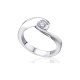 Anillo de oro blanco de 18 Kt con diamante de 0,30 ct