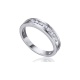 Alianza de oro blanco de 18 Kt con diamantes de 0,60 ct