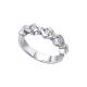 Alianza de oro blanco de 18 Kt con diamantes de 0,76 ct