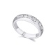 Alianza de oro blanco de 18 Kt con diamantes de 0,55 ct