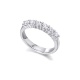 Alianza de oro blanco de 18 Kt con diamantes de 0,75 ct
