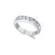 Alianza de oro blanco de 18 Kt con diamantes de 0,77 ct