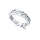 Alianza de oro blanco de 18 Kt con diamantes de 0,65 ct