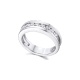 Alianza de oro blanco de 18 Kt con diamantes de 0,62 ct