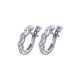 Pendientes de oro blanco de 18 Kt con zafiro y diamantes, 0,26 ct