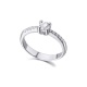Anillo de oro blanco de 18 Kt con diamantes de 0,45 ct