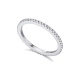 Alianza entera de oro blanco de 18 Kt con diamantes de 0,30 ct