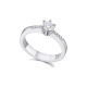 Anillo de oro blanco de 18 Kt con diamantes de 0,49 ct