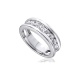 Alianza de oro blanco de 18 Kt con diamantes de 0,78 ct