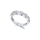 Alianza de oro blanco de 18 Kt con diamantes de 0,52 ct