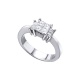 Anillo de oro blanco de 18 Kt con diamantes de 0,80 ct