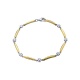 Pulsera de oro bicolor de 18 Kt con diamantes de 0,49 ct