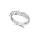 Alianza de oro blanco de 18 Kt con diamantes de 0,98 ct
