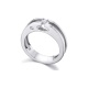 Anillo de oro blanco de 18 Kt con diamantes de 0,26 ct