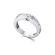Anillo de oro blanco de 18 Kt con diamantes de 0,36 ct