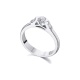 Anillo de oro blanco de 18 Kt con diamantes de 0,40 ct