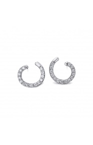 Pendientes de oro blanco de 18 Kt con diamantes de 0,80 ct
