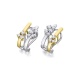 Pendientes de oro blanco y amarillo de 18 Kt con diamantes de 0,58 ct