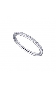 Anillo de oro blanco de 18 Kt con diamantes de 0,14 ct