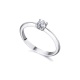 Anillo de oro blanco de 18 Kt con diamantes de 0,20 a 0,25 ct