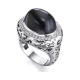 Anillo de oro blanco de 18 Kt con espinela y diamantes, 0,24 ct