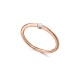 Anillo de oro rosa de 18 Kt con diamante de 0,05 ct