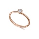 Anillo de oro rosa de 18 Kt con diamante de 0,07 ct
