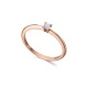 Anillo de oro rosa de 18 Kt con diamante de 0,10 ct