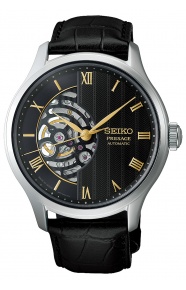 Seiko Presage Japanese Garden ∅41,8 mm, Esfera negra, correa de piel de vaca - HCB008J1
